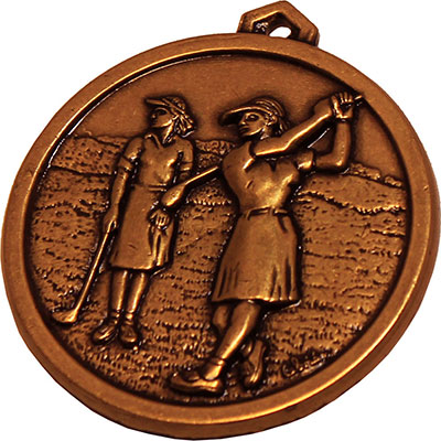 Bronze Ladies Golf Medal 38mm