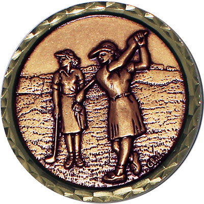 Bronze Ladies Golf Medal 60mm