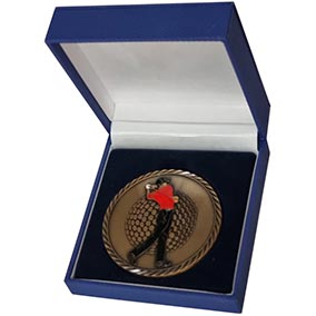 Gold golf medal