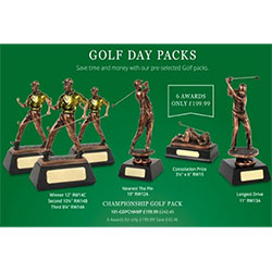 Gold Figure Golf Day Set