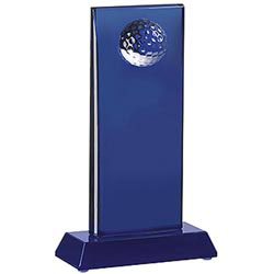 Sapphire Glass Golf Award 20cm