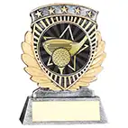 Pewter Gold 5-Star Golf Tee Trophy 115mm Pewter Gold 5-Star Golf Tee Trophy 115mm