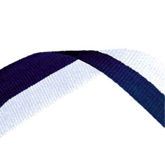Navy Blue & White Medal Ribbon 49p