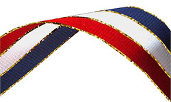 Glitter Red, White & Blue Medal Ribbon 57p