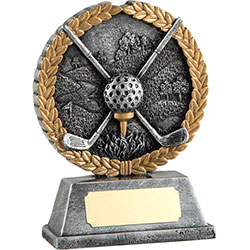 Crossed Clubs Golf Award 10cm
