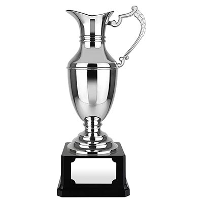 Nickel Claret Jug Square Base 12in