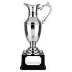 Nickel Claret Jug Square Base 14in
