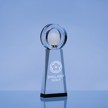 Large Crystal Golf Award 28cm