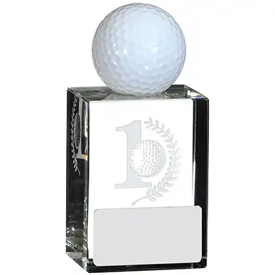 Clear Glass Golf Ball Holder 3 inch