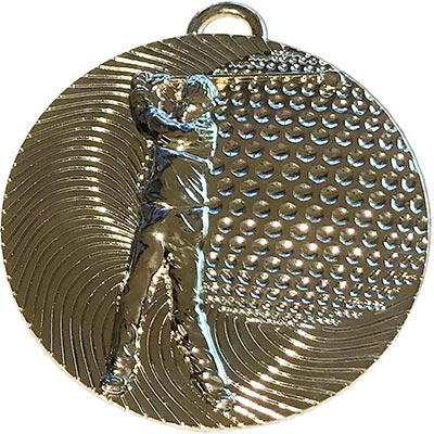 Silver Golf Swing Medal 50mm