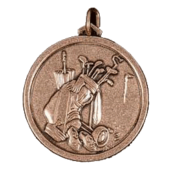 Bronze Golf Bag Medal 56mm