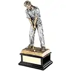 Silver Gold Male Tee Off Figure 12in Silver Gold Male Tee Off Figure 12in