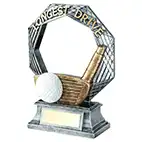 Silver Ring Longest Drive Trophy 18cm Silver Ring Longest Drive Trophy 18cm