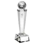 3D Glass Golf Ball Trophy 25cm 3D Glass Golf Ball Trophy 25cm
