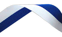 Dark Blue & White Medal Ribbon 49p