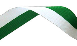 Green & White Medal Ribbon 49p