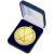 70mm Gold Crossed Clubs Medal in Case - view 1
