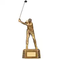 Gold Swing Golf Figure 23cm