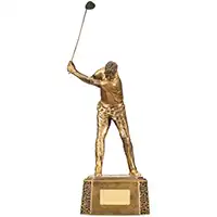 Gold Swing Golf Figure 25cm