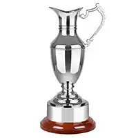 Small Plain Nickel Plated Claret Jug 8.5in